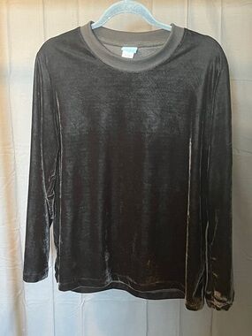 Comfort Corner Vintage Velvet Long Sleeve Top, Size LP